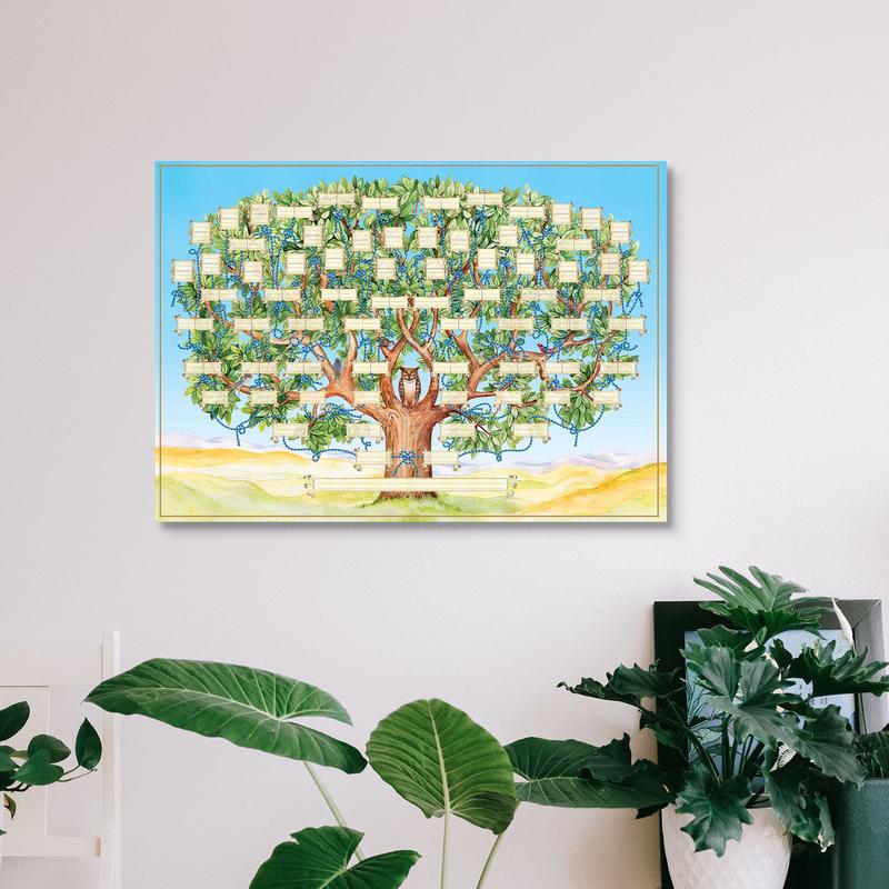 Family Tree Print - Gráfico de árvore genealógica preenchível, 6