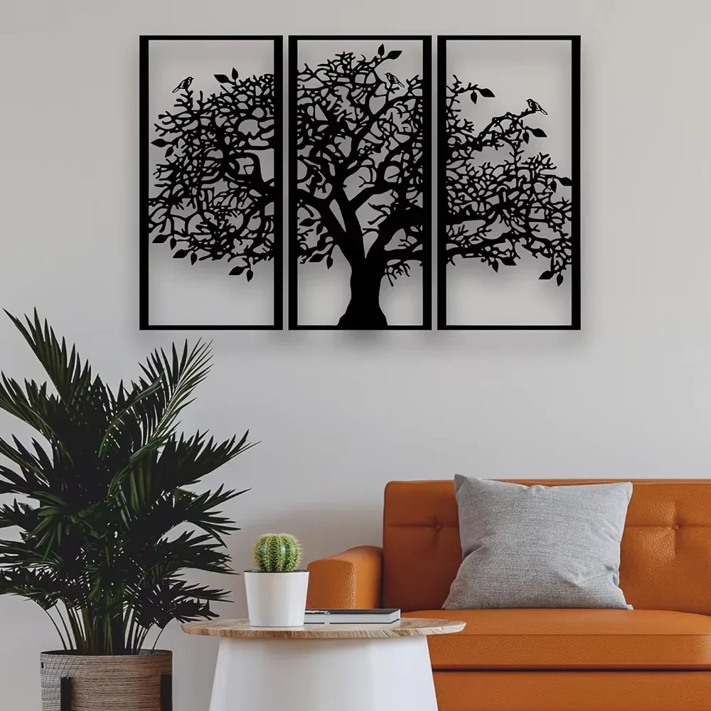 Family Tree Print - Decoração de Parede em Metal Árvore
