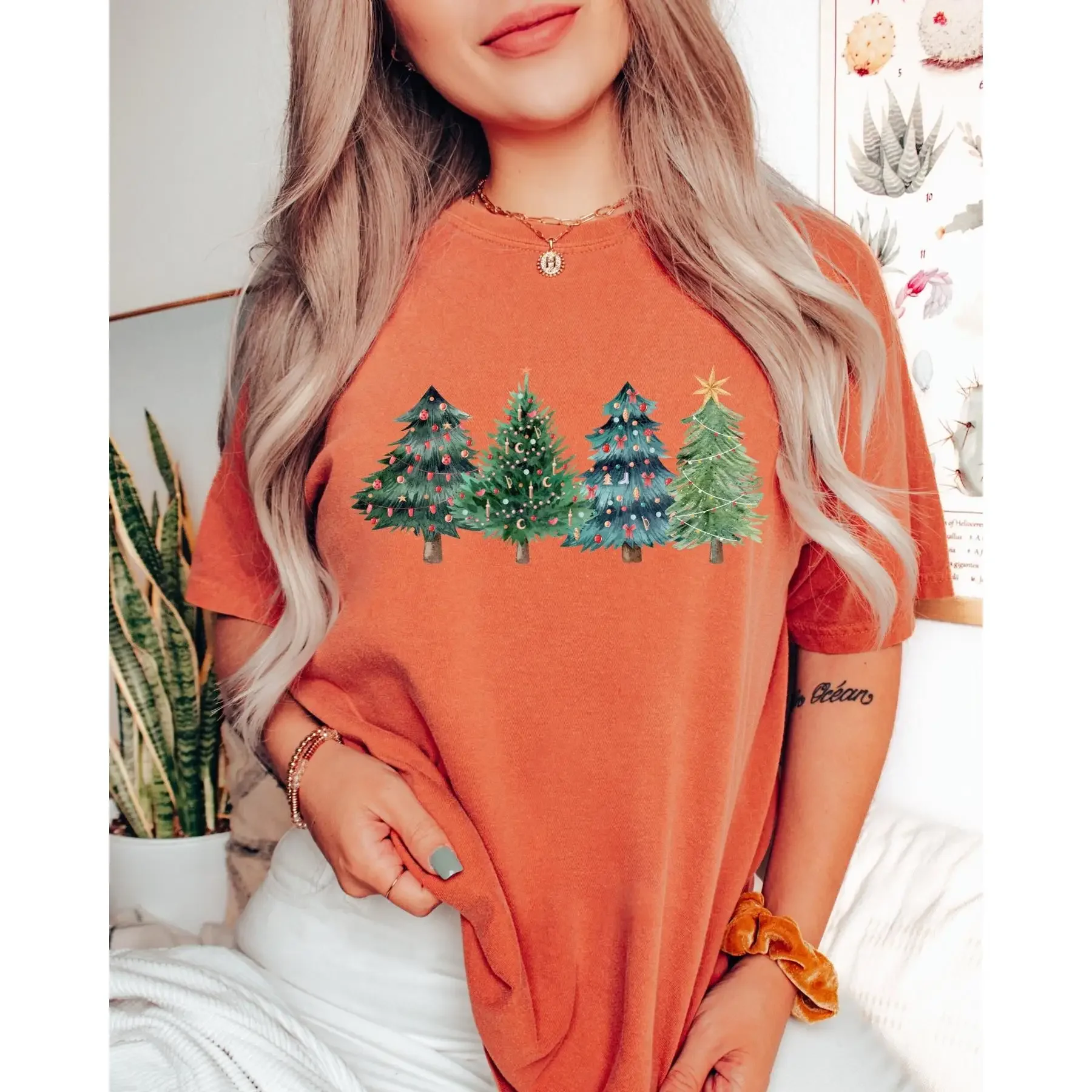 Camiseta de Natal com estampa  - Family Tree Print avaliação e preço